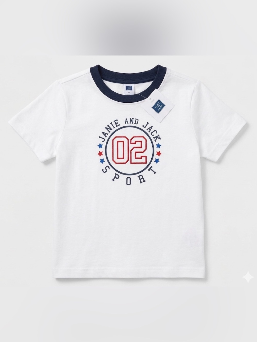 Janie and Jack | White Red Blue Tshirt | 3T